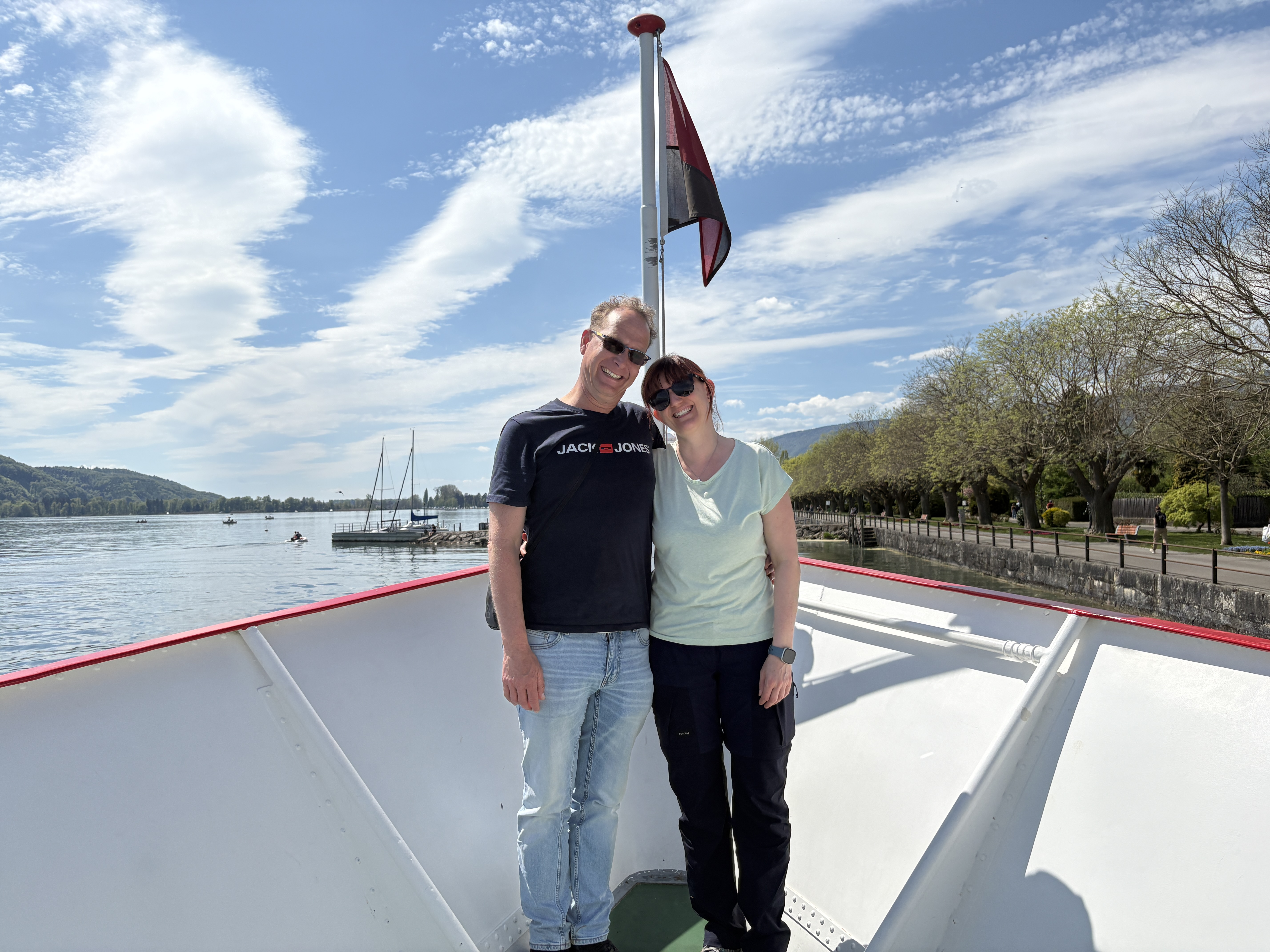 Zusammen auf dem Boot